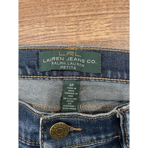 Ralph Lauren Jeans Womens 6P Petite Classic Straight Light Wash Denim High Rise - Picture 10 of 11
